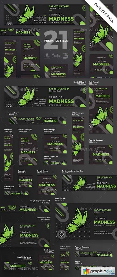 Tropical Madness Banner Pack