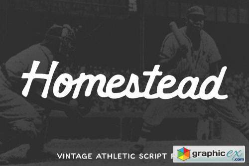 Homestead - Vintage Athletic Script