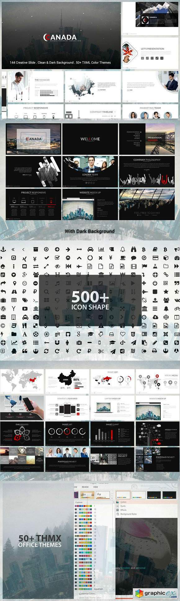 Canada Powerpoint Template Free Download Vector Stock Image Photoshop 