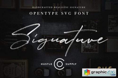 JV Signature SVG - Opentype SVG