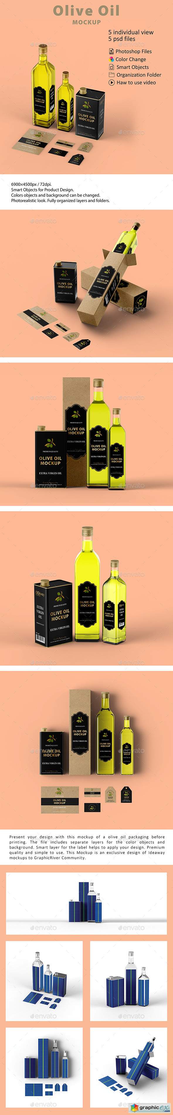 Olive Oil Packaging Mockup