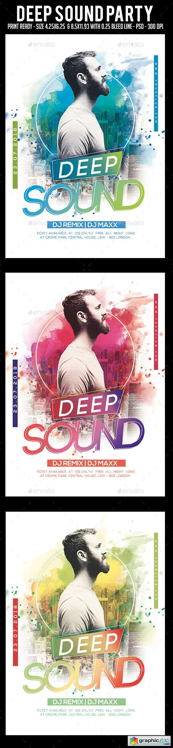 Deep Sound Party Flyer