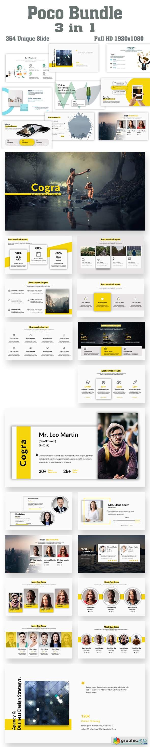 Poco Bundle 3 in 1 PowerPoint Template