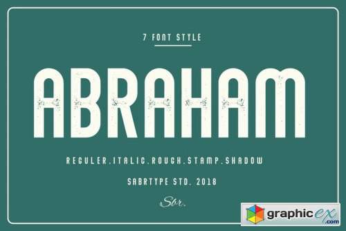 Abraham Family Font Family - 7 Fonts