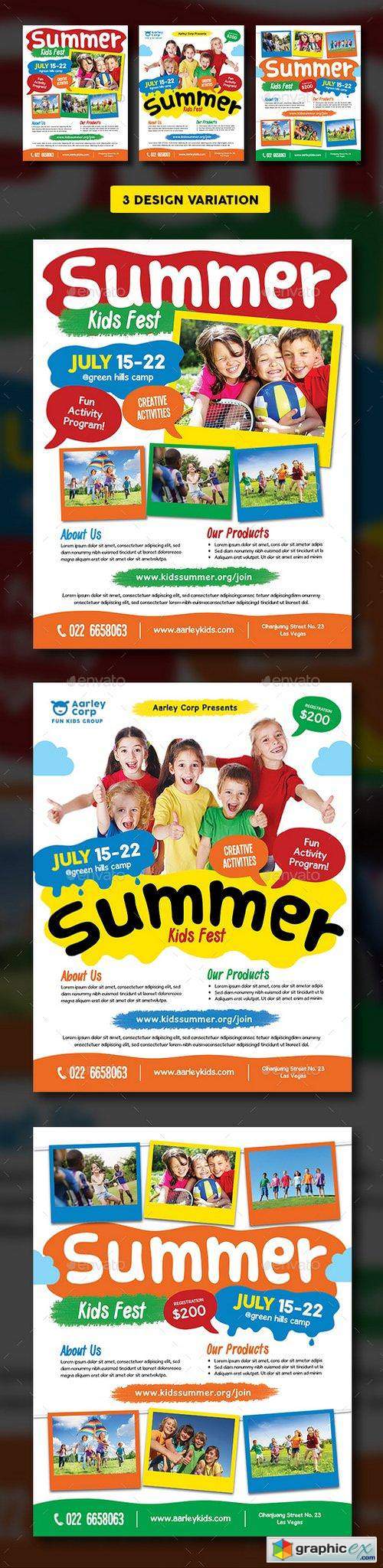 Kids Summer Camp Flyer 18118528