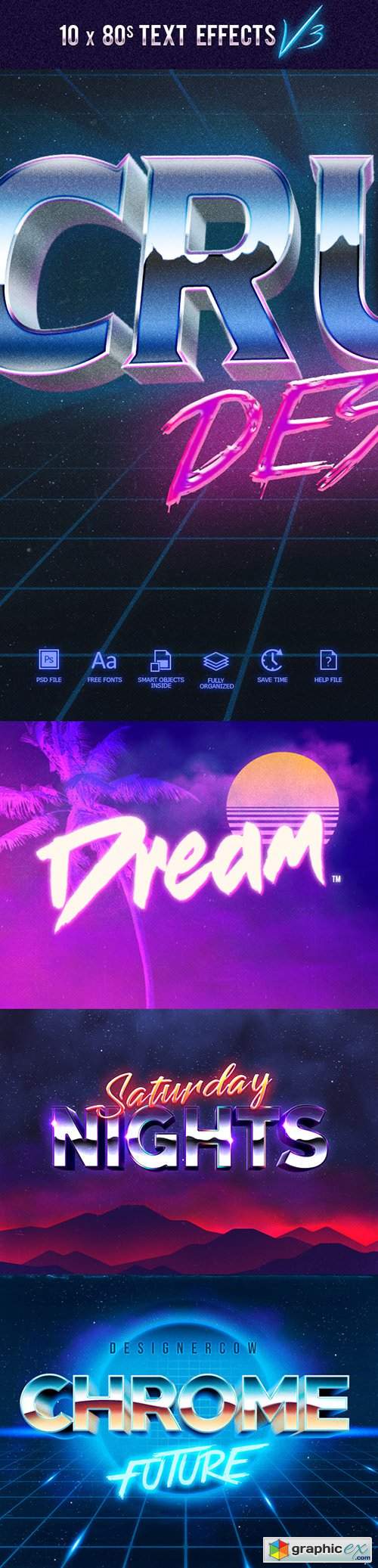 80s Text Effects V3