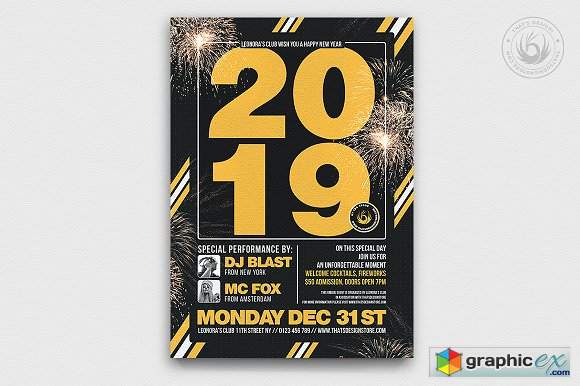 New Year Flyer Template V6 2005835