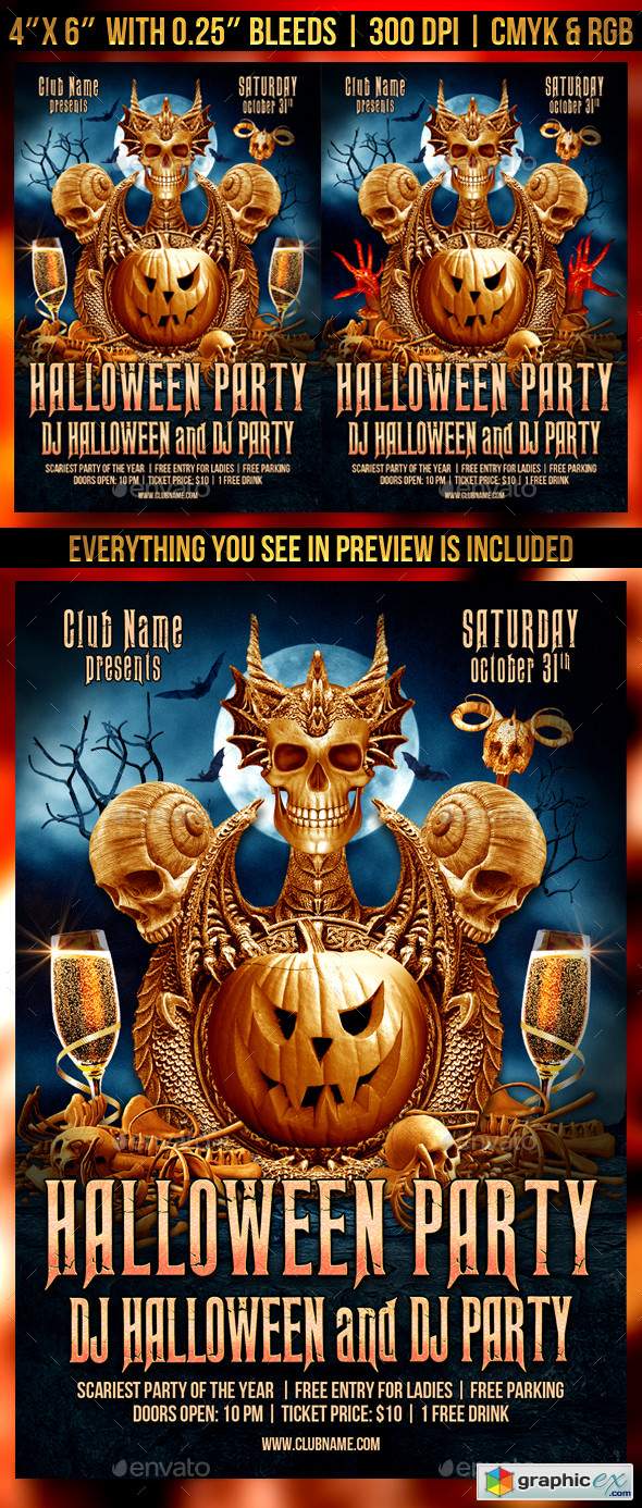 Halloween Party Flyer Template 22630931