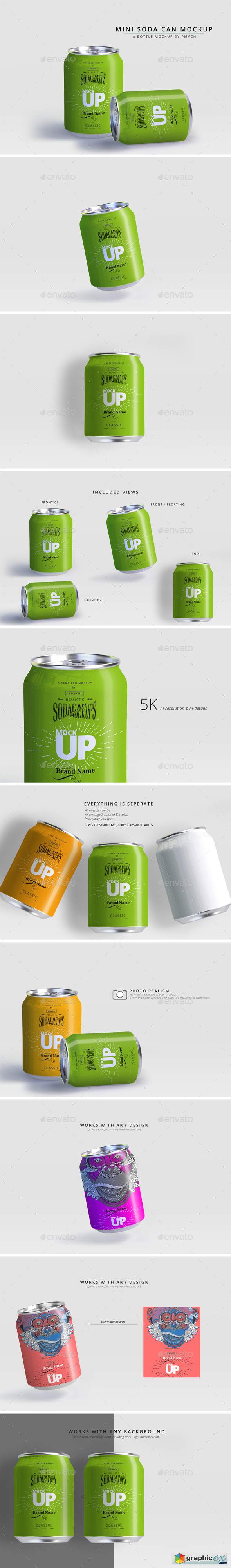 Mini Can Mockup Food and Drink