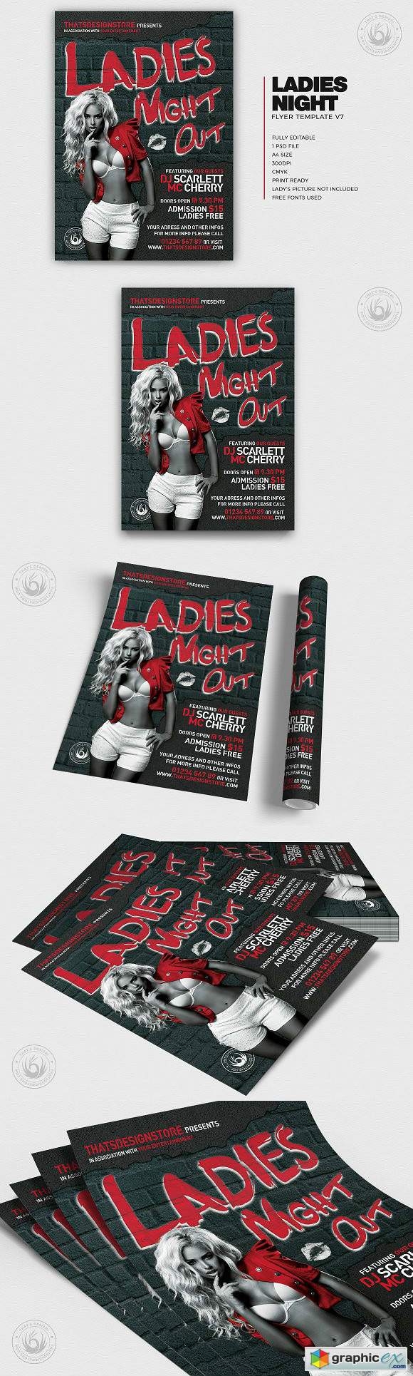 Ladies Night Flyer Template V7
