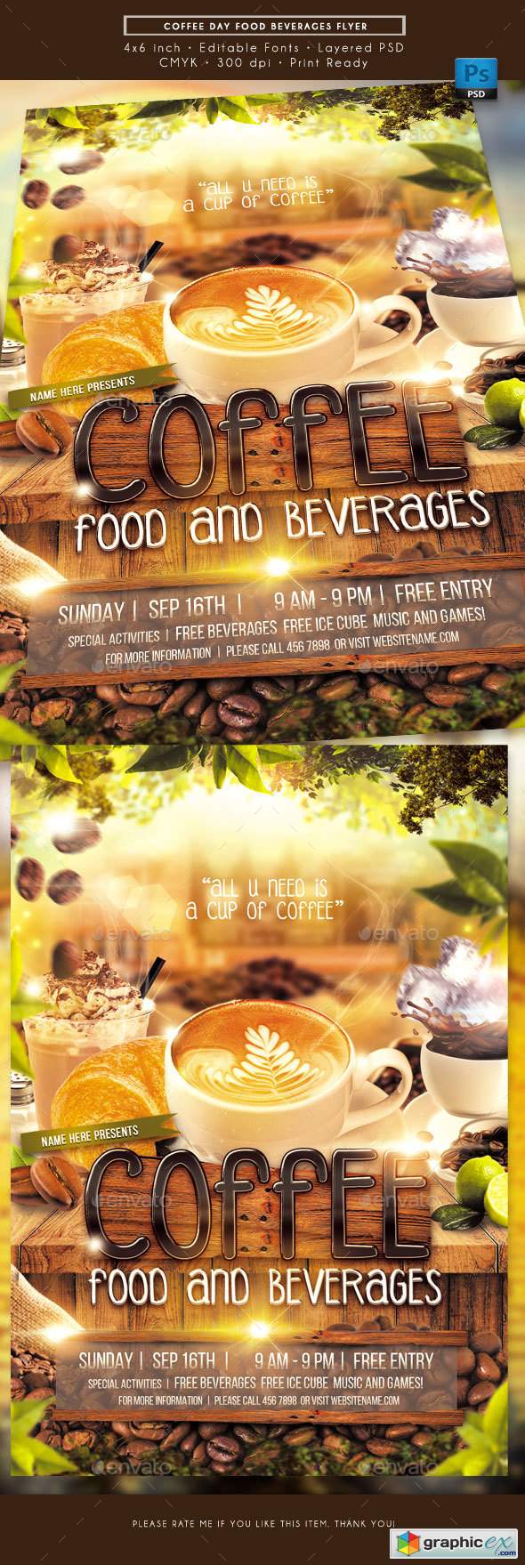 Coffee Day Food Beverages Flyer