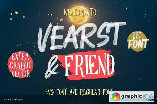 Vearst & Friend SVG FONT & REGULAR