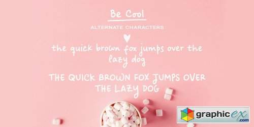 Be Cool Font Family - 3 Fonts