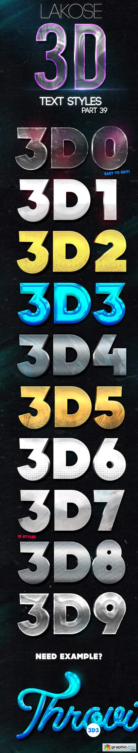 Lakose 3D Text Styles Part 39