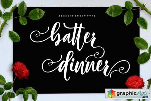 Batter Dinner Script Font
