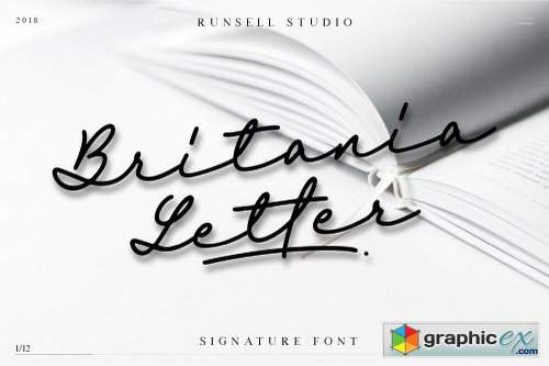 Britania Letter Signature Script