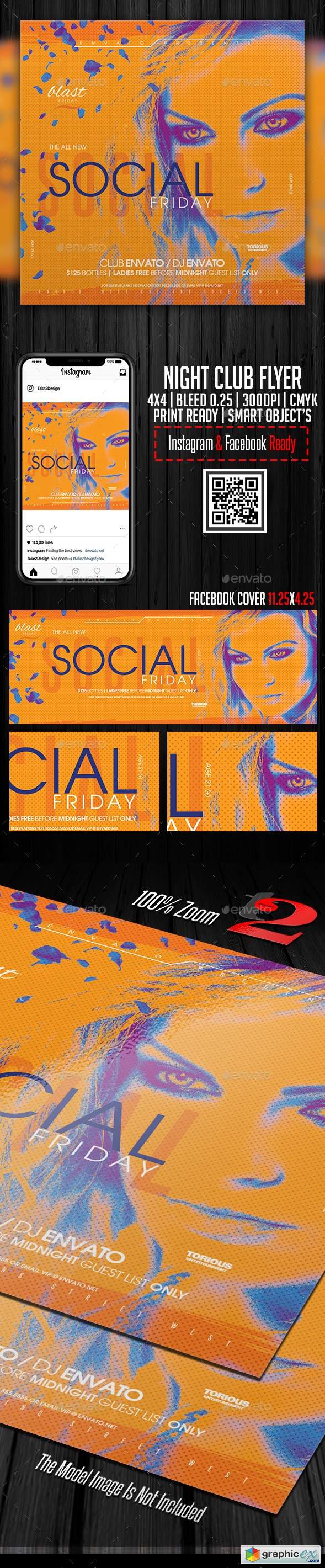 Night Club Flyer & Facebook Cover Template