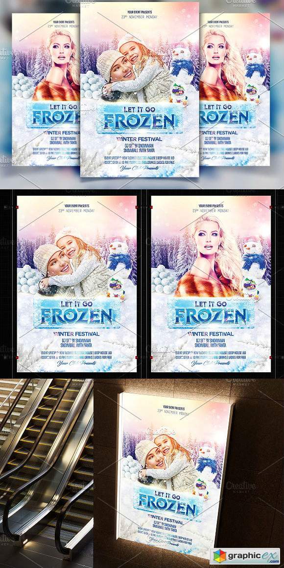 Frozen Winter Party Flyer