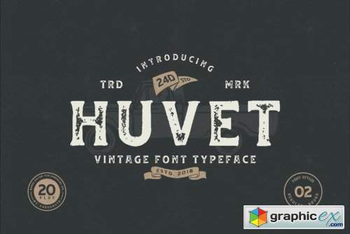 Huvet Font Family - 2 Fonts