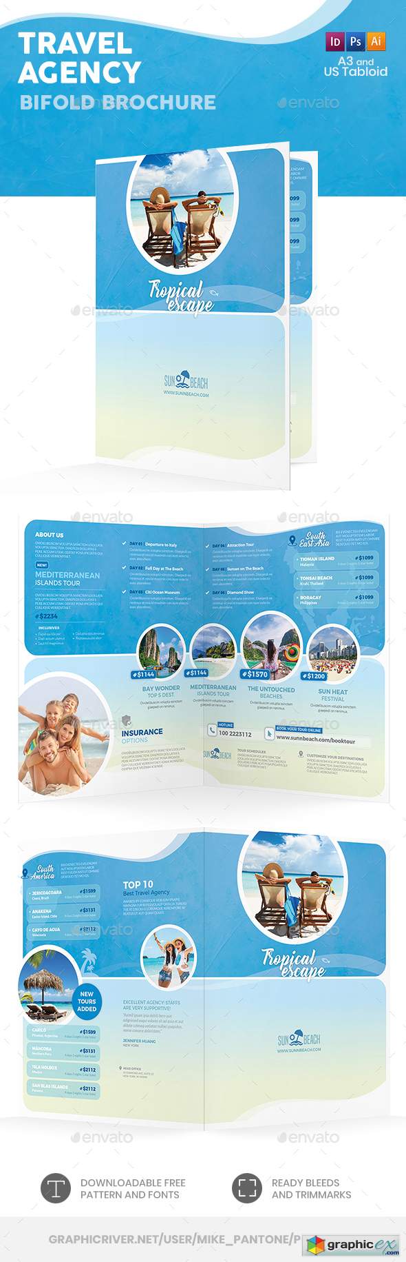 Travel Agency Bifold Halffold Brochure 5