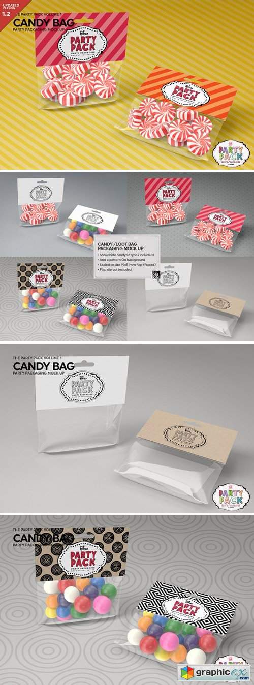 Candy Bag Packaging Mockup
