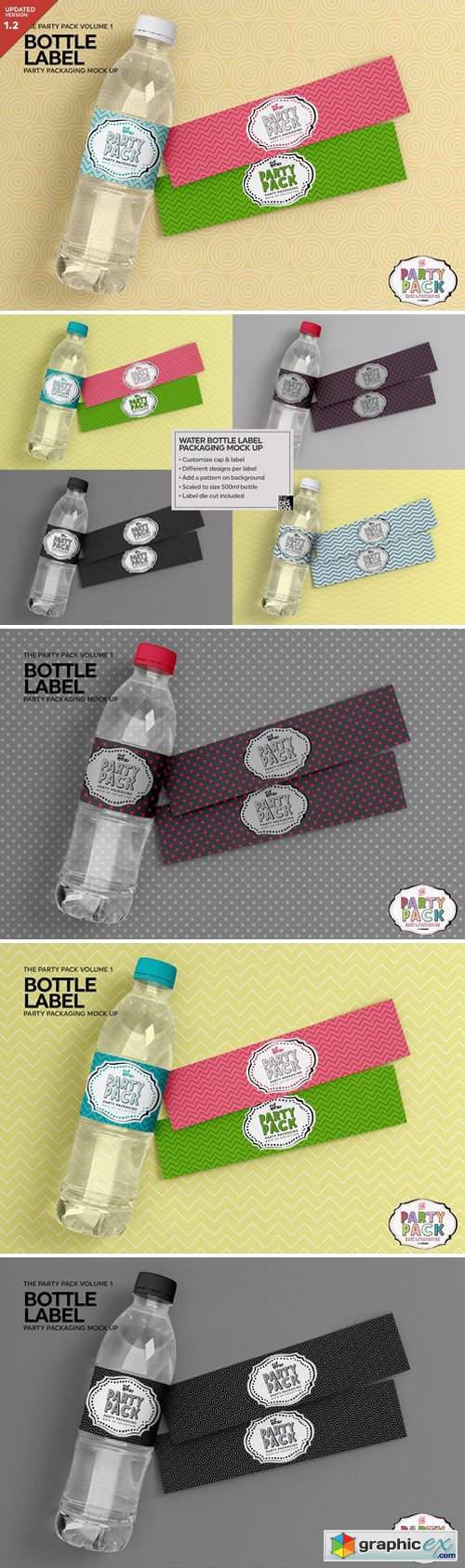 Bottle Label Packaging Mockup