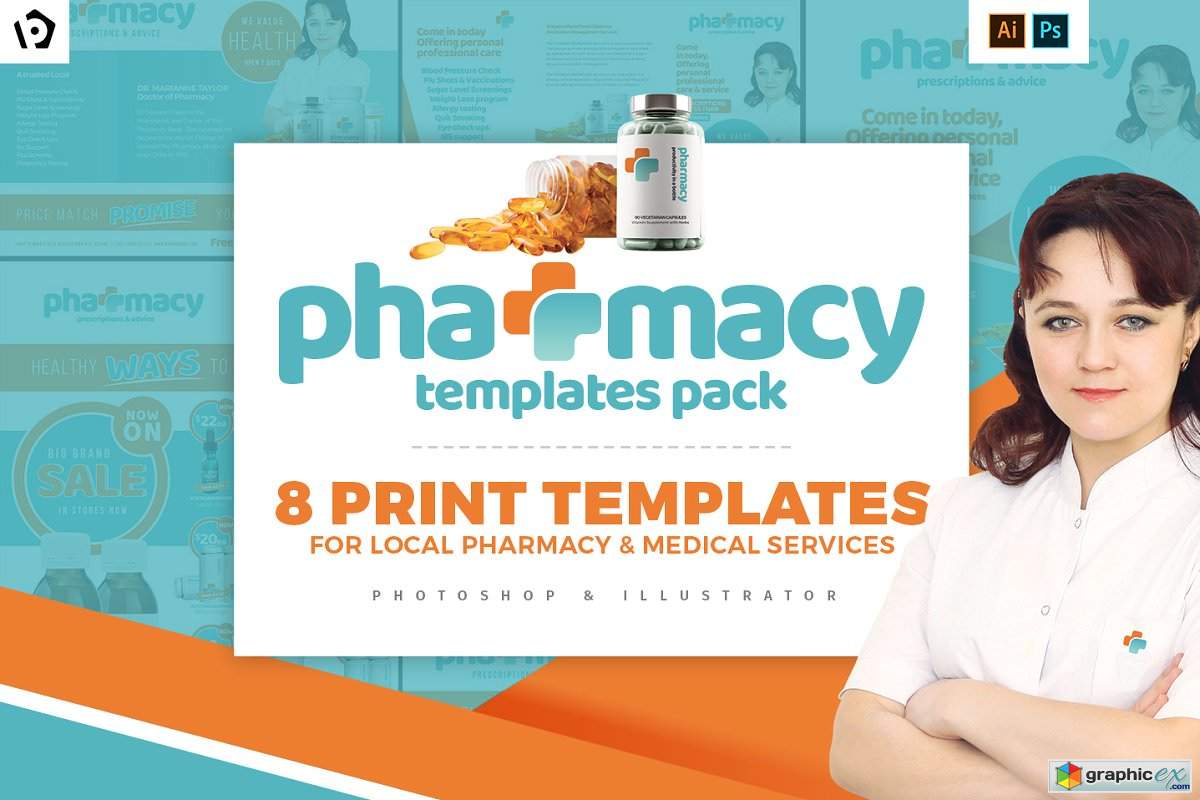 Pharmacy Templates Pack Free Download Vector Stock Image Photoshop Icon