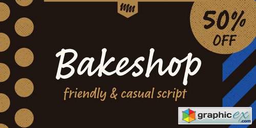 Bakeshop Font Family - 6 Fonts
