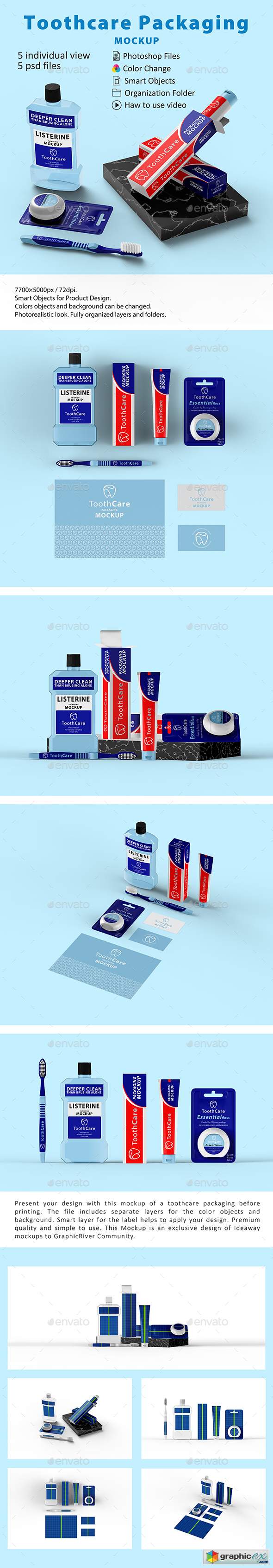 Toothcare Packaging Mockup