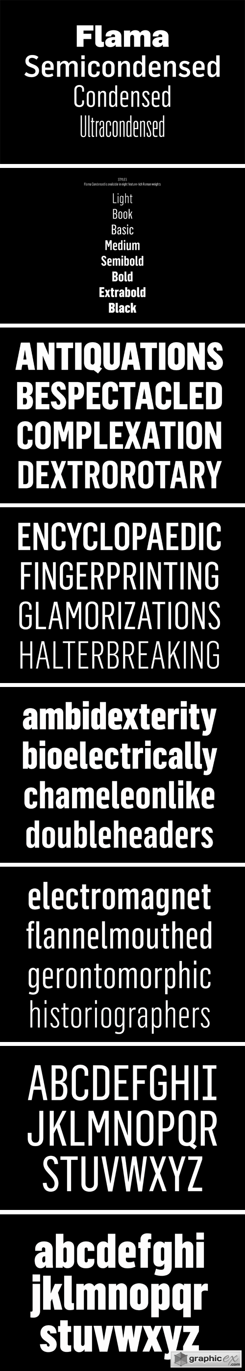 Flama Condensed Font Family