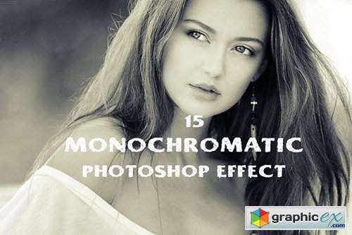 15 monochromatic effect photoshop action