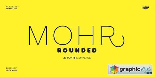 Mohr Rounded Font Family - 27 Fonts