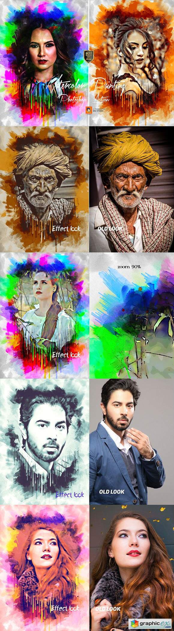 Watercolor Painting Photoshop Action 3143144