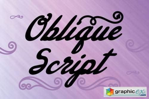 Oblique Script Font