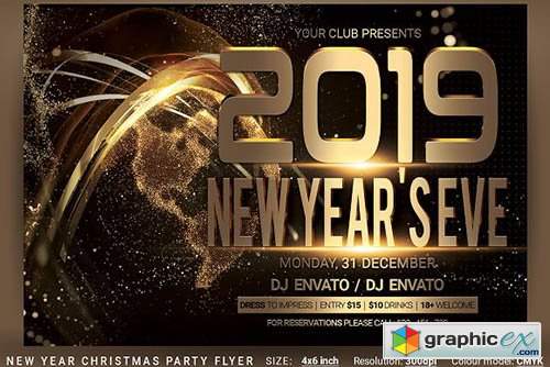 New Year Christmas Party Flyer 3155842