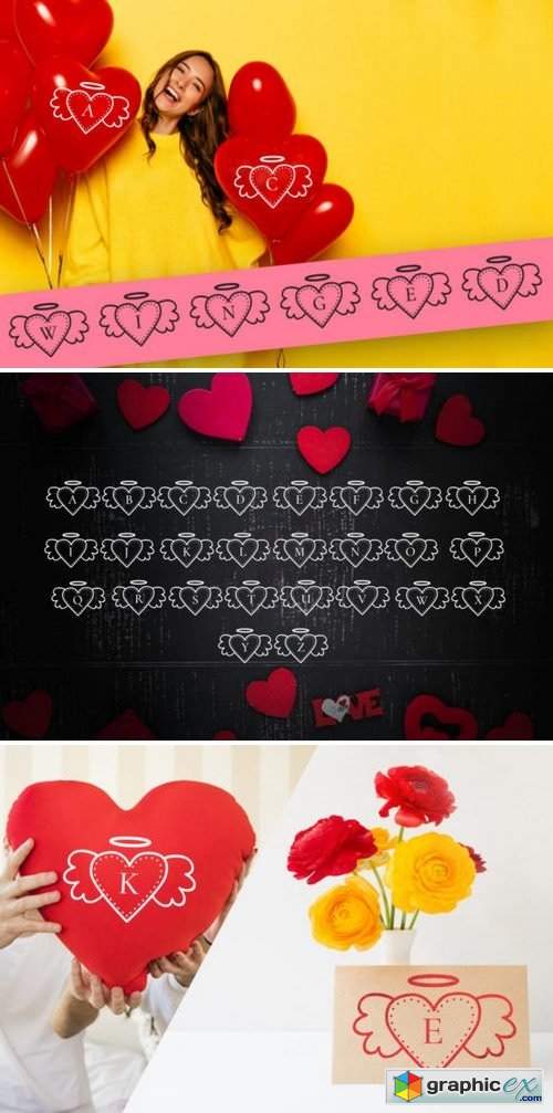 Winged Heart Font