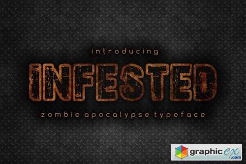 Infested - apocalyptic display font