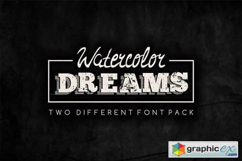Watercolor Dreams - two different font set