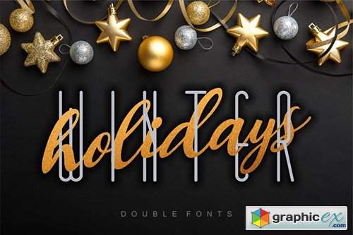Winter Holidays - combined double fonts
