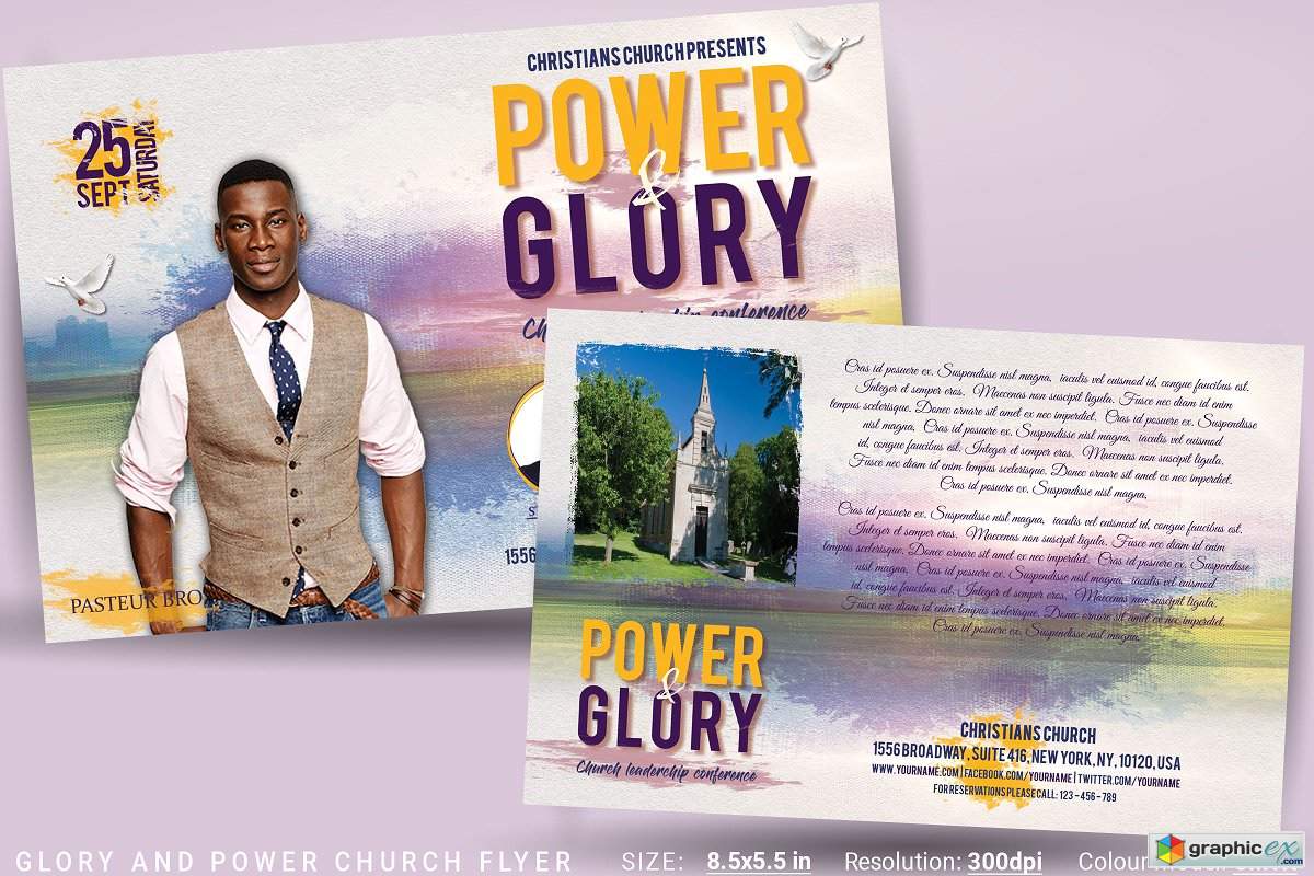 Glory And Power Church Flyer