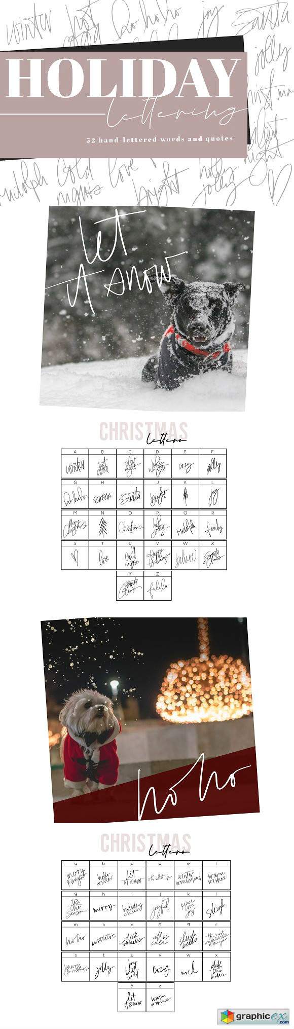 Christmas Phrases - Overlays Font