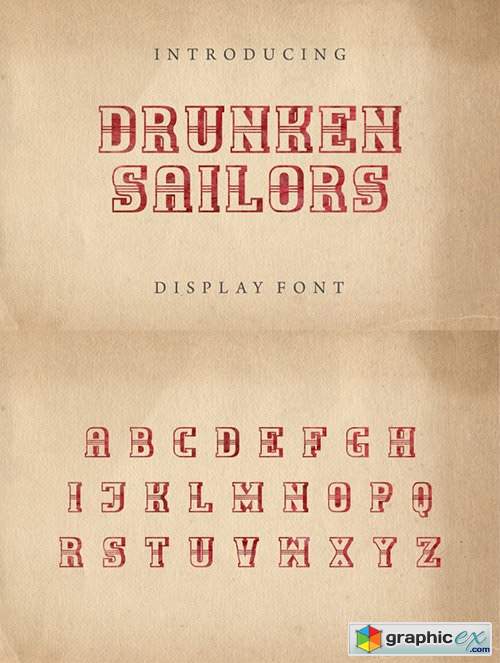 Drunken Sailors display font