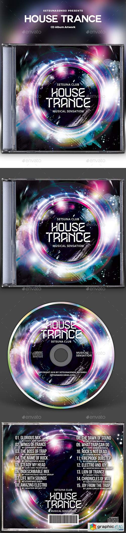 House Trance CD Album Artwork