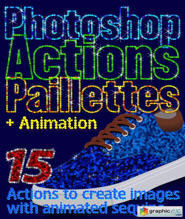 Paillettes Sequins Photoshop Actions
