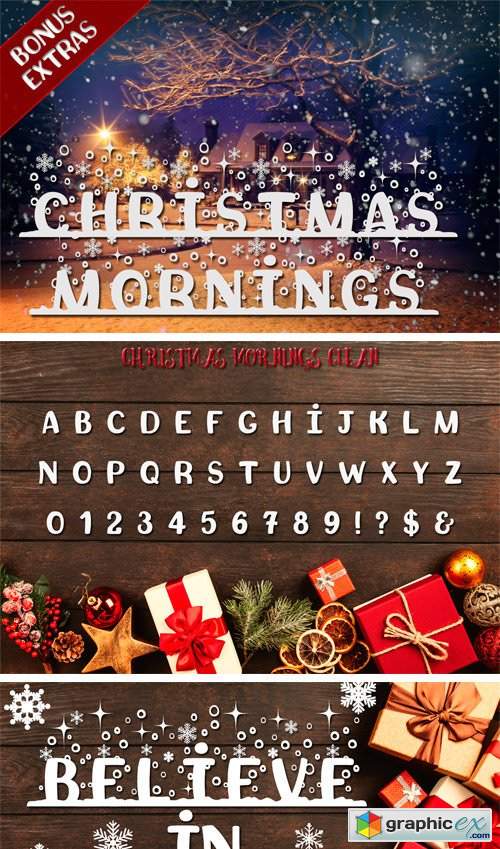 Christmas Mornings Font with Bonus Extras 156824