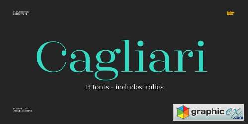 Cagliari Font Family - 15 Fonts