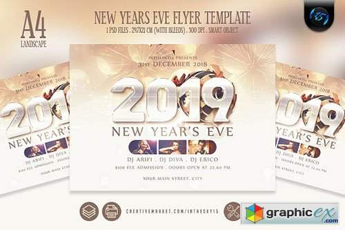 New Years Eve Flyer Template 3192429