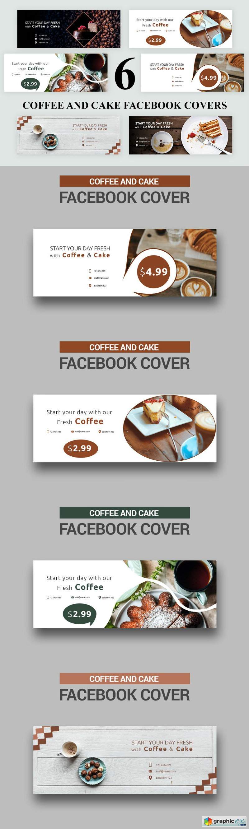 Coffee and Cake Facebook Covers - SK
