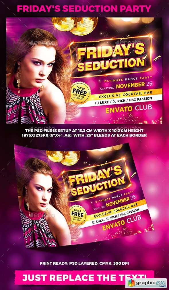 Fridays Seduction Party Flyer vol2