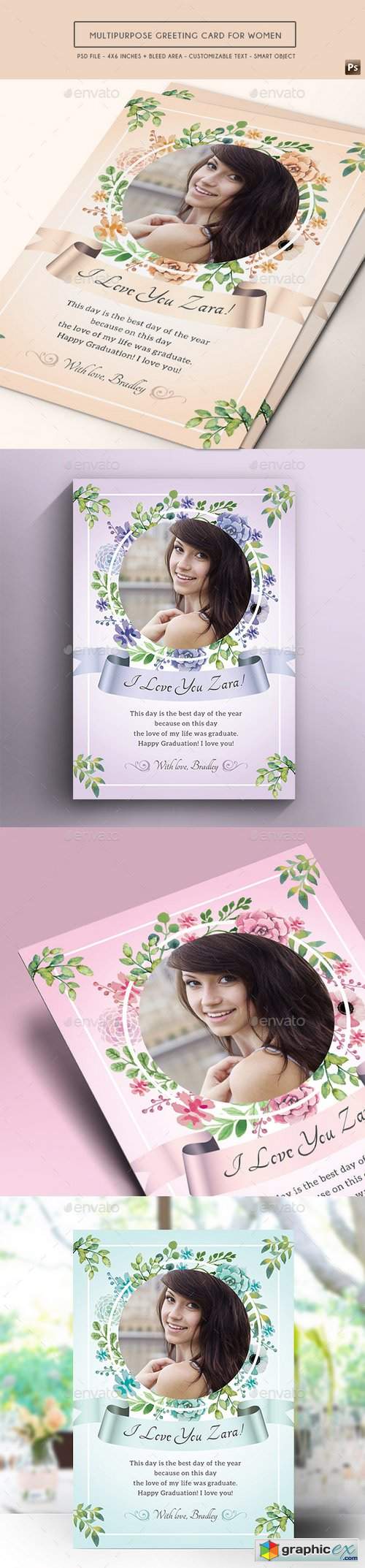 Multipurpose Greeting Card for Women
